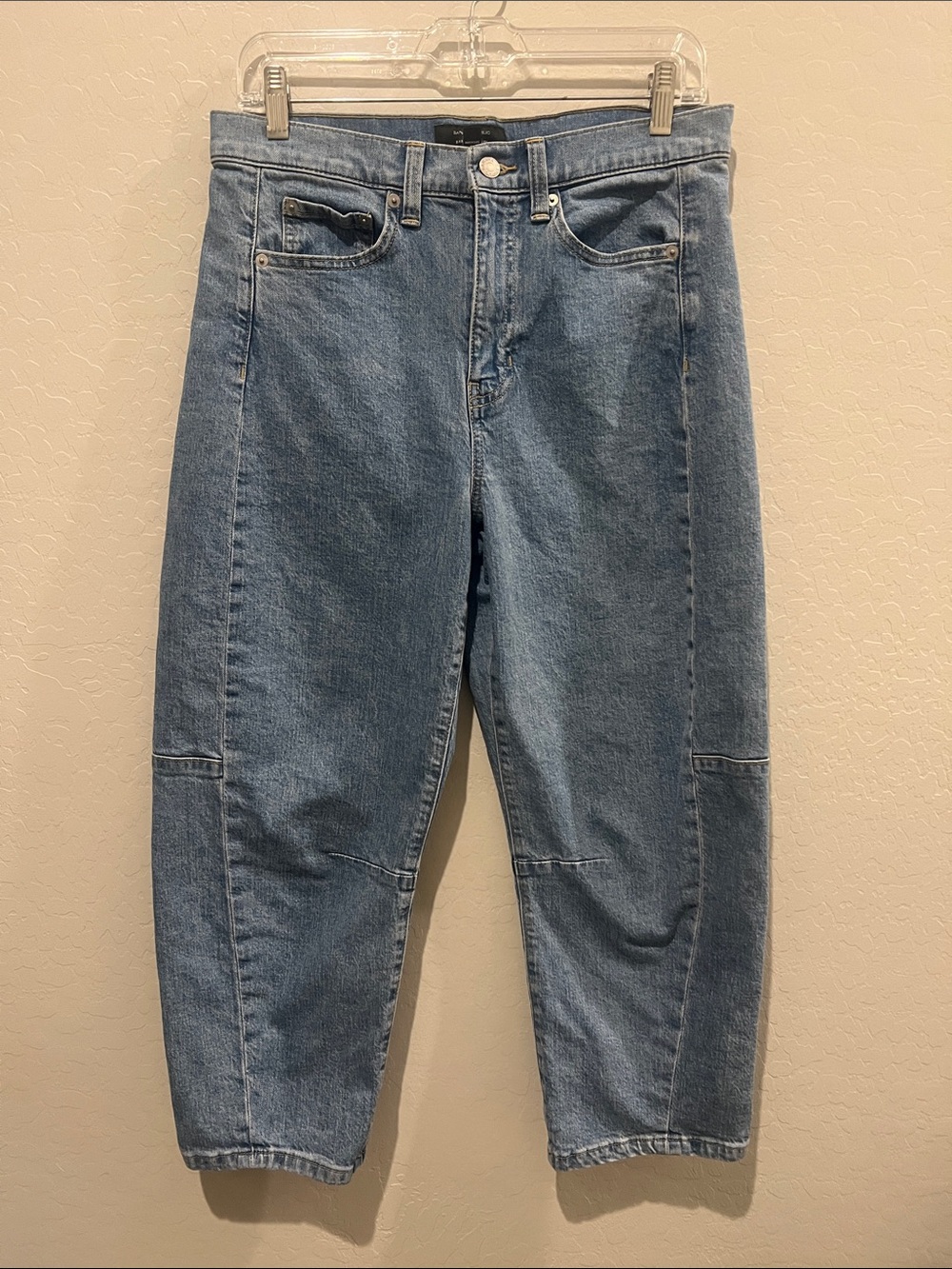 Banana Republic Mid Rise Barrel  Women's Blue Denim Jeans size 4 petite